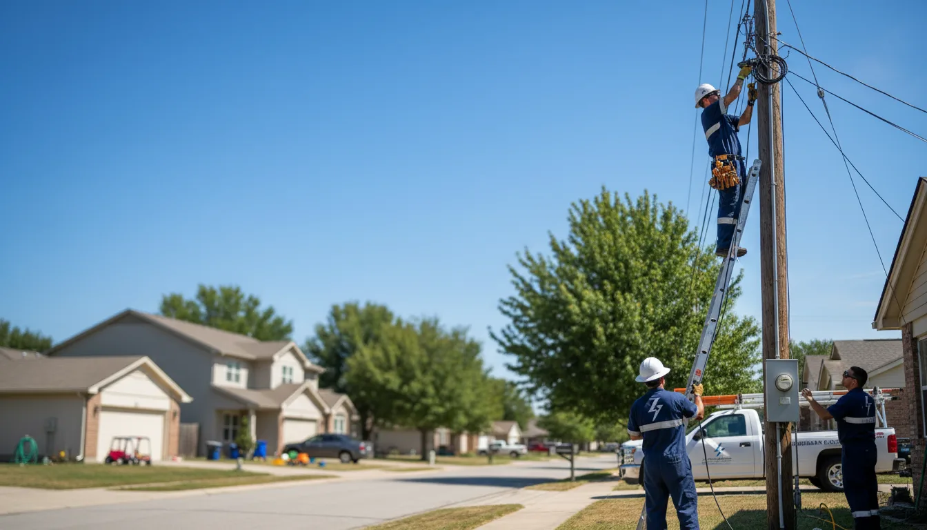 Residential electrician providing installation services in Davenport, ND